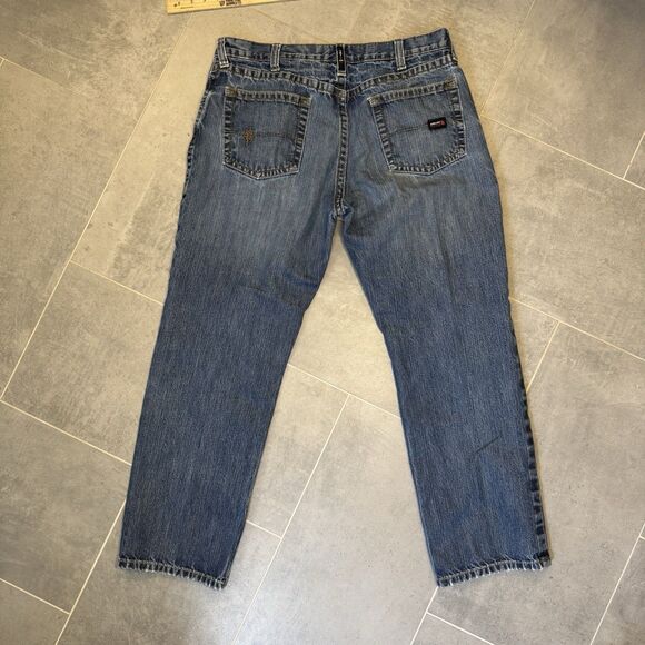 Ariat FR M3 Loose Straight Jeans 36x32 Cat 2 Lot of 2 Workwear Blue Wash GUC - Picture 9 of 16